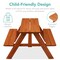 Best Choice Products Kids Wooden Picnic Table, Outdoor Activity Table w/ Adjustable Umbrella, Seats